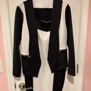 Black and white dress with jacket size Medium from Project Runway